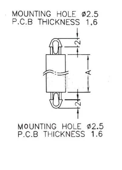 100 шт. нейлоновые печатные платы прокладки фиксированные зажимы 2 5 мм толщина