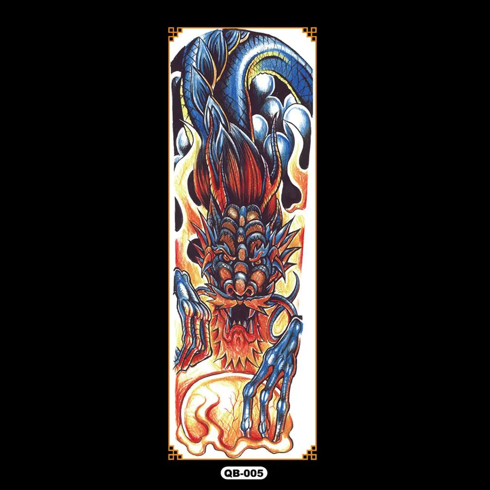 Наклейки для татуировок QB полностью закрывающие руки водонепроницаемые с