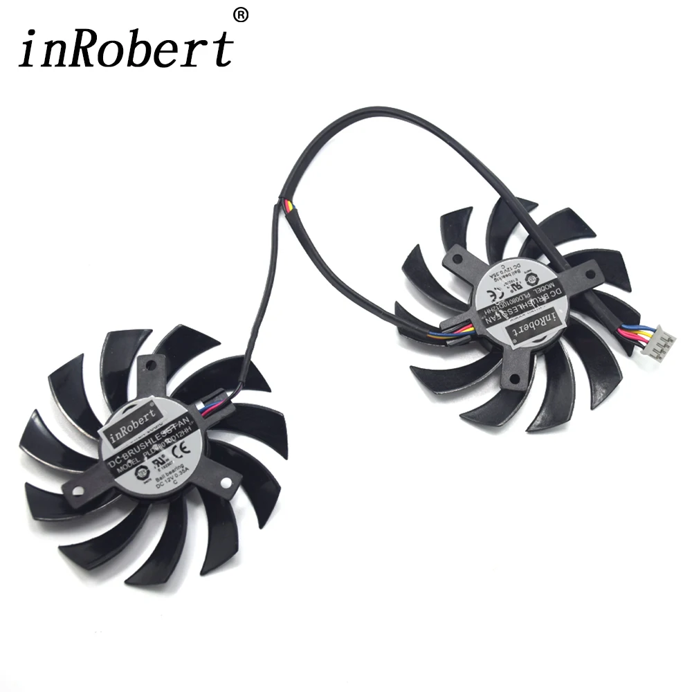 Вентилятор кулера 75 мм PLD08010D12HH PLD08010S12HH для MSI GTX 460/480/560/570/580/R5850/6790/6850/6870/6950 Twin Frozr Vision
