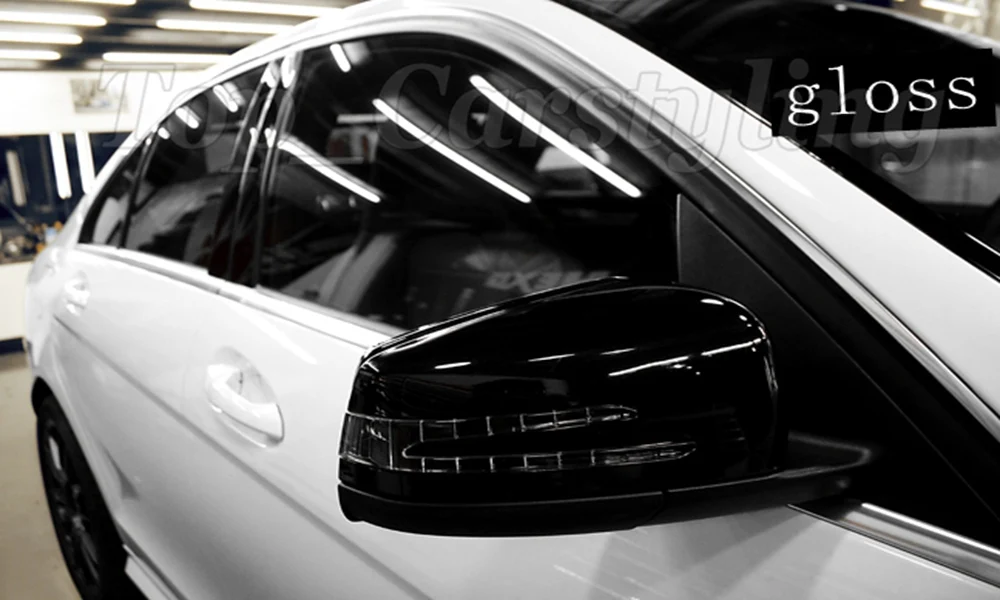 1.52x30m High Quality White Gloss Vinyl Film Wrap Bubble Free car wrapping by free shipping |