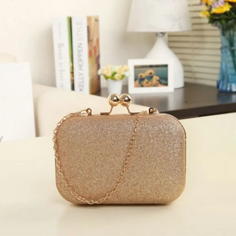 Вечерняя сумочка Леди Партии Женщин Свадьба Блеск Цепь Сцепления Корпус Коробки