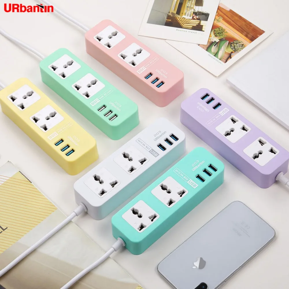 Оригинальный Urbantin 2AC розетки с 3 портами (стандарт выходы Универсальный Мощность