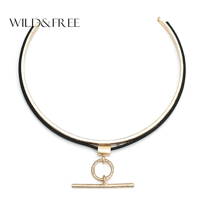 Женское Ожерелье-чокер из цинка ожерелье под античное золото Готическая цепочка