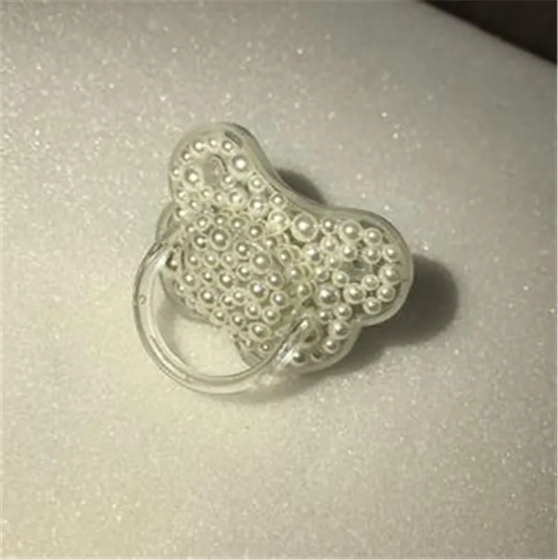 На заказ ручной работы DIY слоновая кость/белый жемчуг соска для маленького