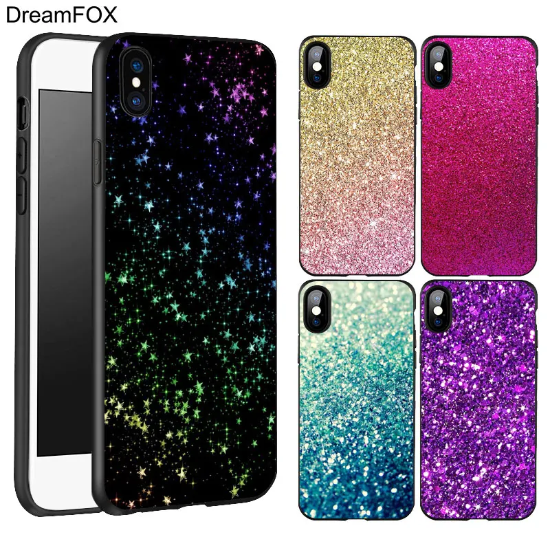 DREAMFOX K181 розовый Золотой блестящий черный Мягкий ТПУ силиконовый чехол для Apple iPhone