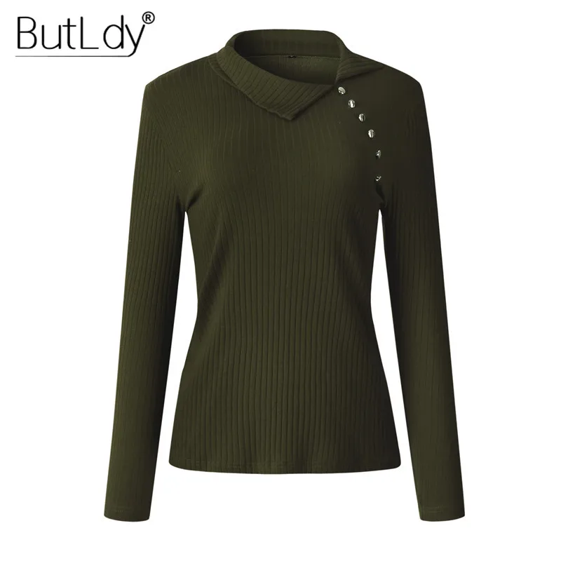 Side Button Sweater Women Knitting Pullovers Fashion Autumn Winter 2018 Long Sleeve Jumpers Ladies Black Casual Tops Knitwear | Женская