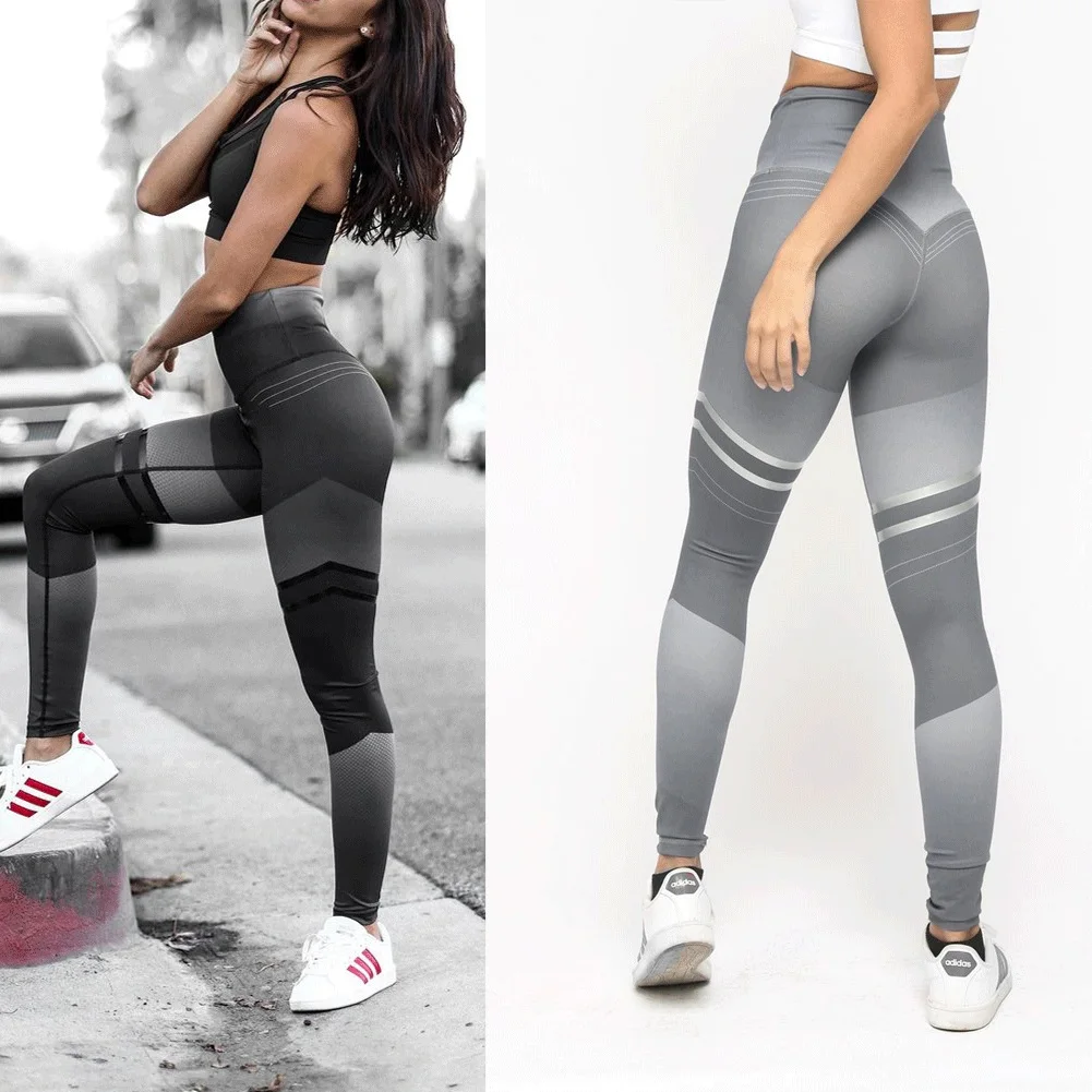 Женские спортивные Леггинсы с высокой талией штаны карманами для бега 2019|Брюки| |
