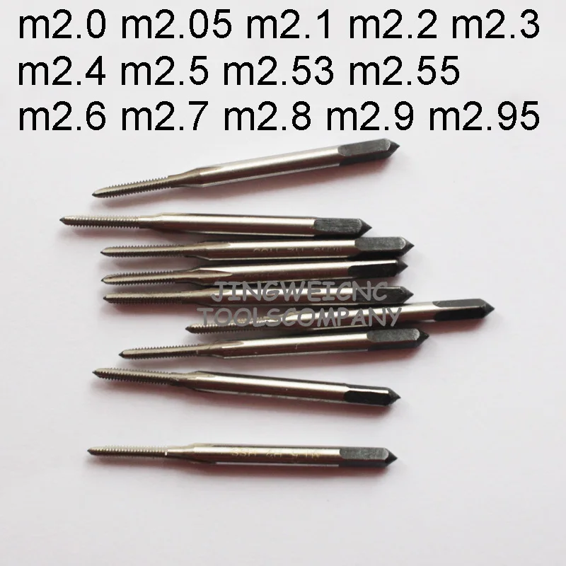 Высококачественный Метчик hss M2 M2.05 M2.1 M2.2 M2.3 M2.4 M2.5 M 2 53 M2.55 M2.6 M2.7 M2.8 M2.9 M2.95 микро