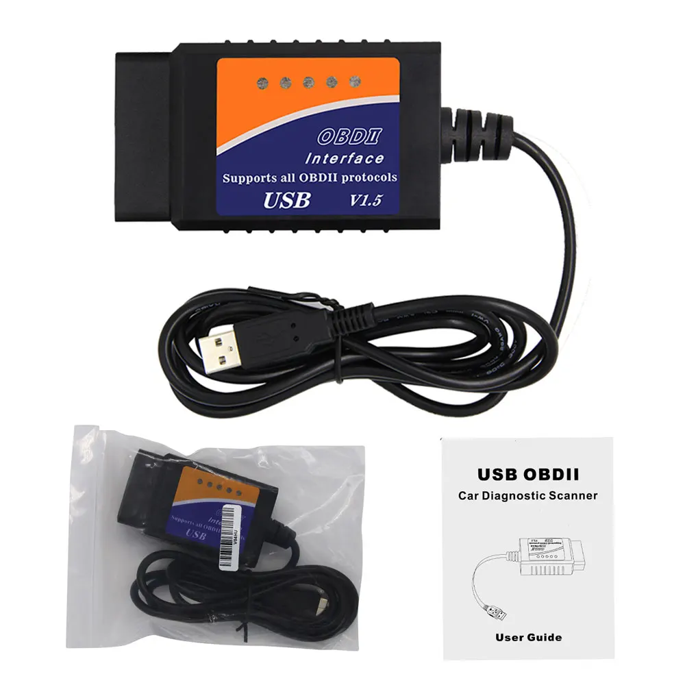 ELM327 V1.5 USB OBD2 диагностический инструмент HS CAN/MS CAN переключатель PIC18F25K80 CH340 Диагностика автомобиля obd2 elm 327 сканер щетка Скрытая