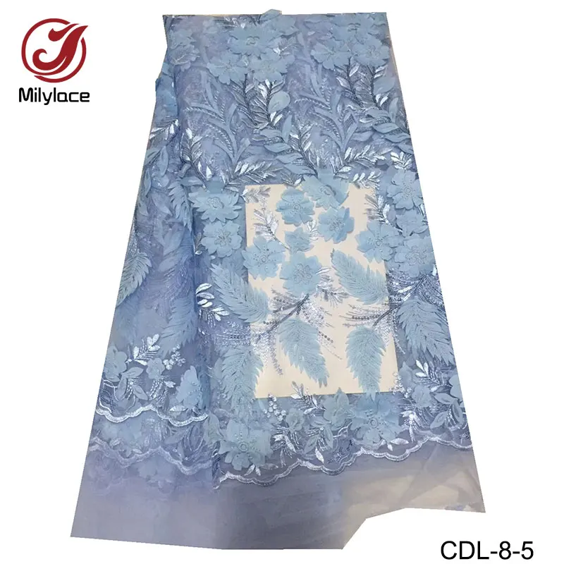 3d кружевная ткань с блестками свадебное Тюлевое кружево красивая французская