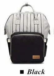 Милая сумка из узорчатой ткани Orangizer рюкзак Mommy Bag для Детские коляски - Цвет: Black