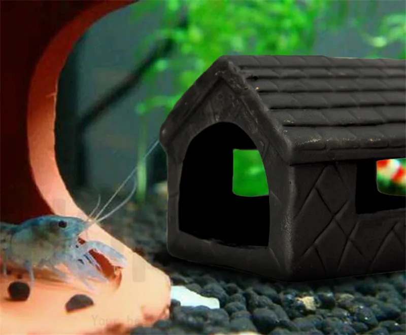 HONGYI 1 piece aquarium shrimp house dodge breeding tank shape purple sand nest landscaping chic safe and non-toxic | Дом и сад