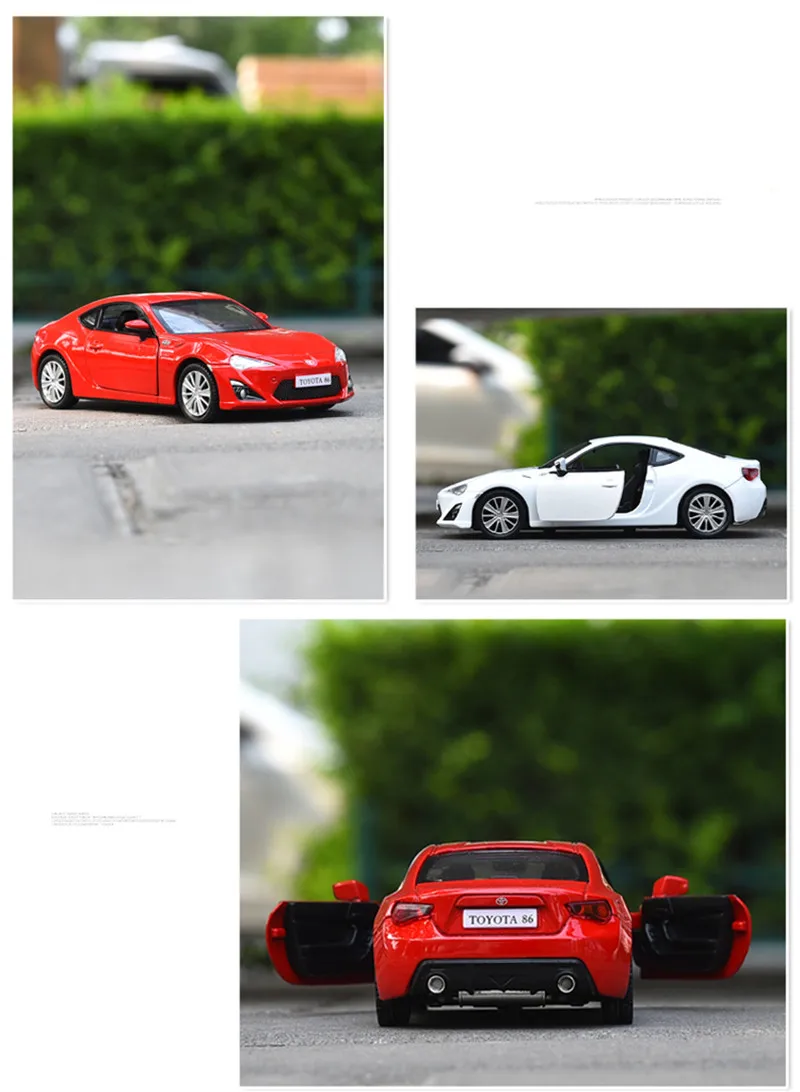 Модель автомобиля из 1:36 сплава, высокая имитация GT86, модель суперавтомобилей, металлические Литые машины, игрушечные транспортные средства