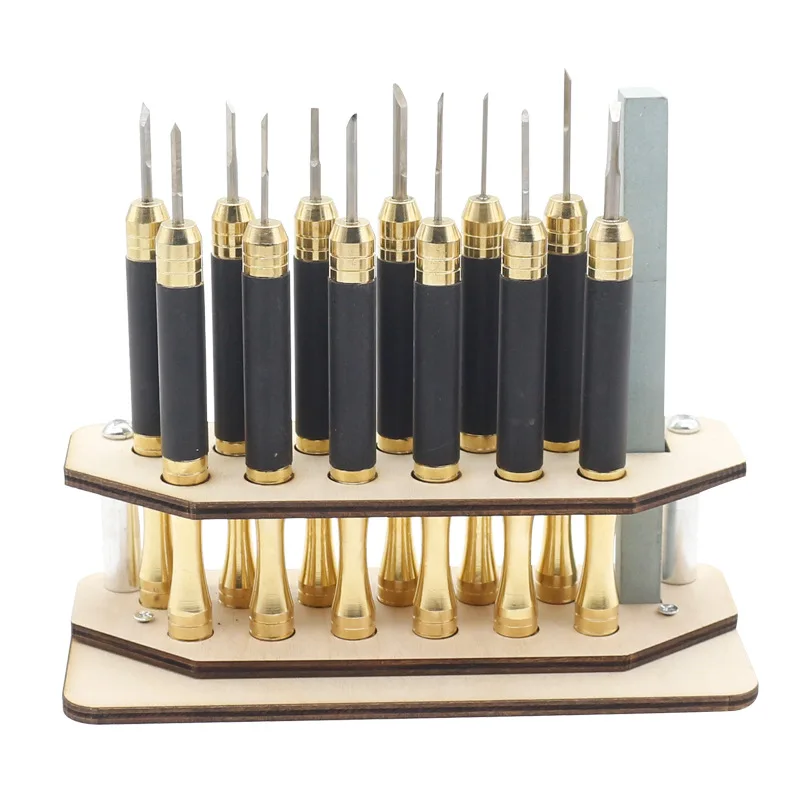 12 шт. резьба по дереву из стали HSS нож для гравировки скульптура зубило камней