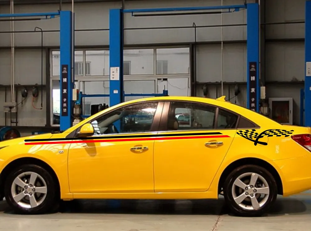 Автомобильная переводная наклейка гоночный полосатые флаги 128 ''для AXELA ATENZA