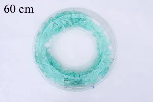 60 Green Feather XREOUGA праздничные кольца для плавания на открытом воздухе, круглые кольца с перьями, надувные круги для плавания, женские кольца для бассейна, одноцветные летние кольца - Цвет: 60 Green Feather