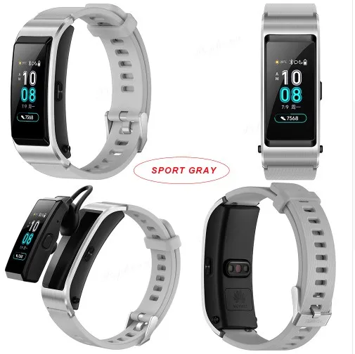 huawei TalkBand B5 Talk Band Bluetooth умный Браслет носимые спортивные Напульсники сенсорный AMOLED экран вызов наушники группа - Цвет: B5 Sport Gray