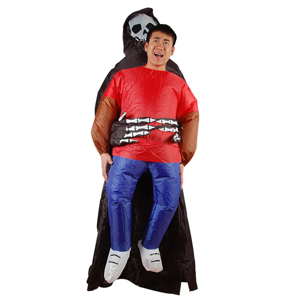 Надувной костюм Скелет для взрослых Аниме маскарадный косплей Мрачный Жнец