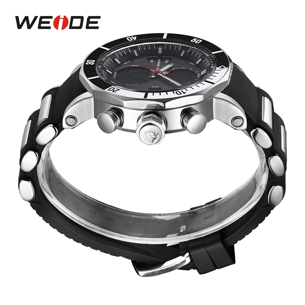 Бренд класса люкс WEIDE аналоговые спортивные наручные часы с двумя часовыми