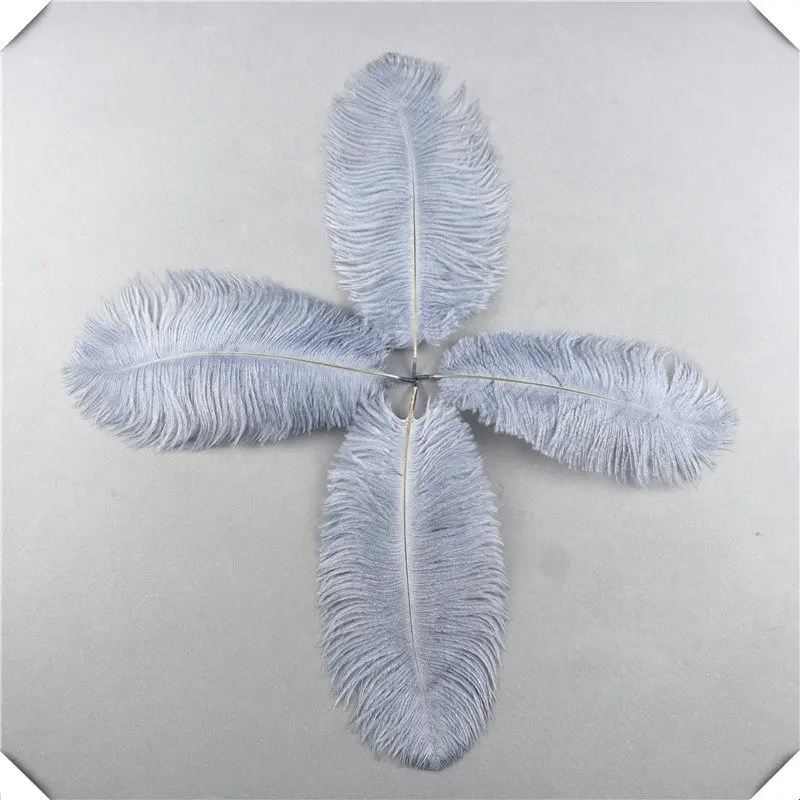 Оптовая продажа элегантные серые страусиные перья для рукоделия 15 70 см 10 200