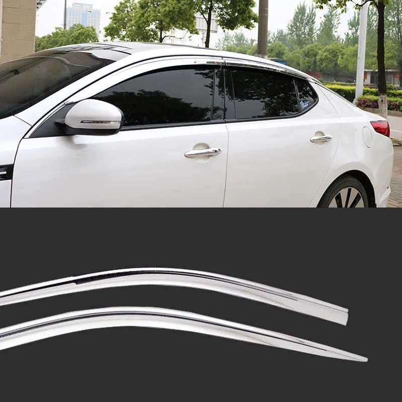 1 комплект новый хромированный козырек от солнца и дождя для Kia K5 2011 2015|Навесы