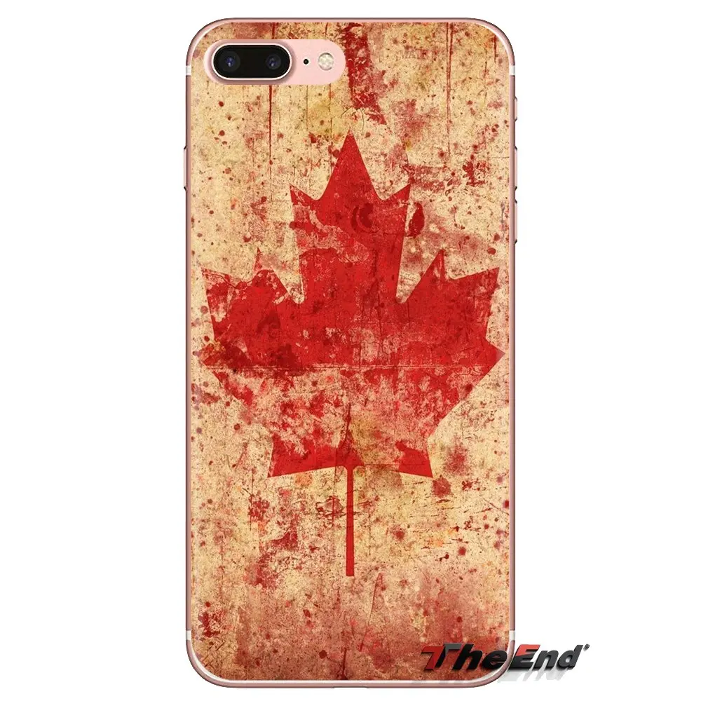 Canadian flag emblem Maple leaf Soft Transparent Cover Bag For iPod Touch Apple iPhone 4 4S 5 5S SE 5C 6 6S 7 8 X XR XS Plus MAX |