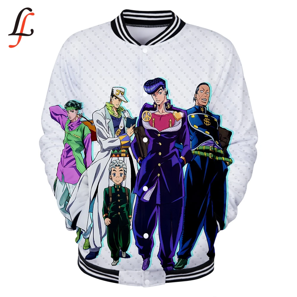 JOJO 3D толстовки женские/мужские зимние повседневные Harajuku бейсбольная куртка Modis