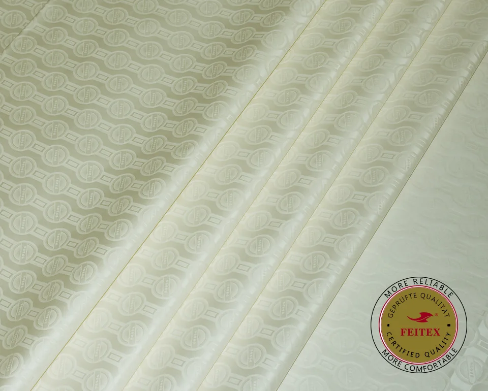 Milk White Bazin Riche Fabric 2021 Most Popular African Brocade Lace Embroidered For Men Clothing 10yards/lot | Дом и сад