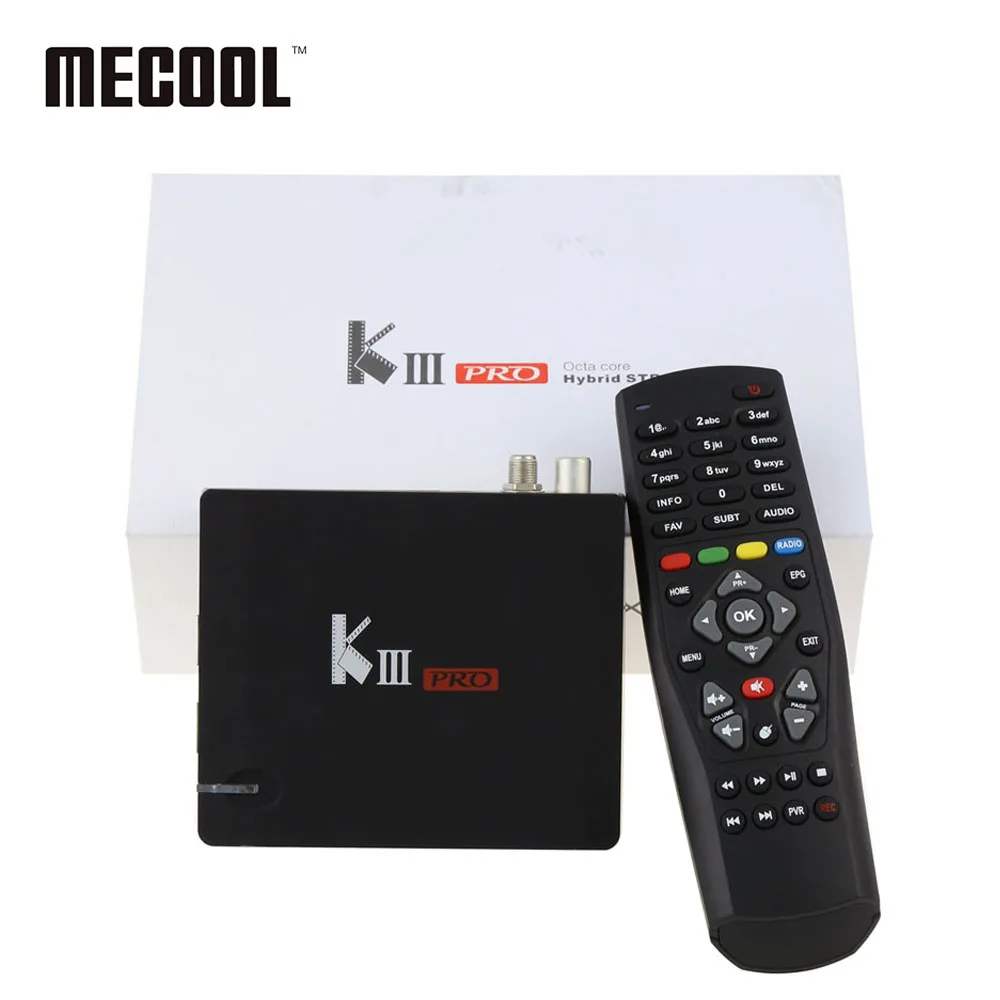 MECOOL KIII PRO DVB T2 S2 android 7 1 ТВ приставка 3 Гб 16 Amlogic S912 Восьмиядерный 64 бит комбо Wifi 4K