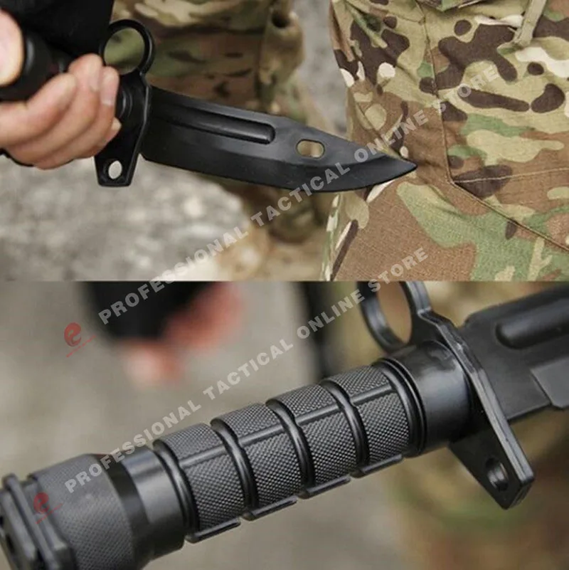 M9 Тактический тренировочный нож, косплей, пластиковый нож, охотничий нож для выживания, резиновый нож s, моделирующий штык с кобурой, косплей CY337