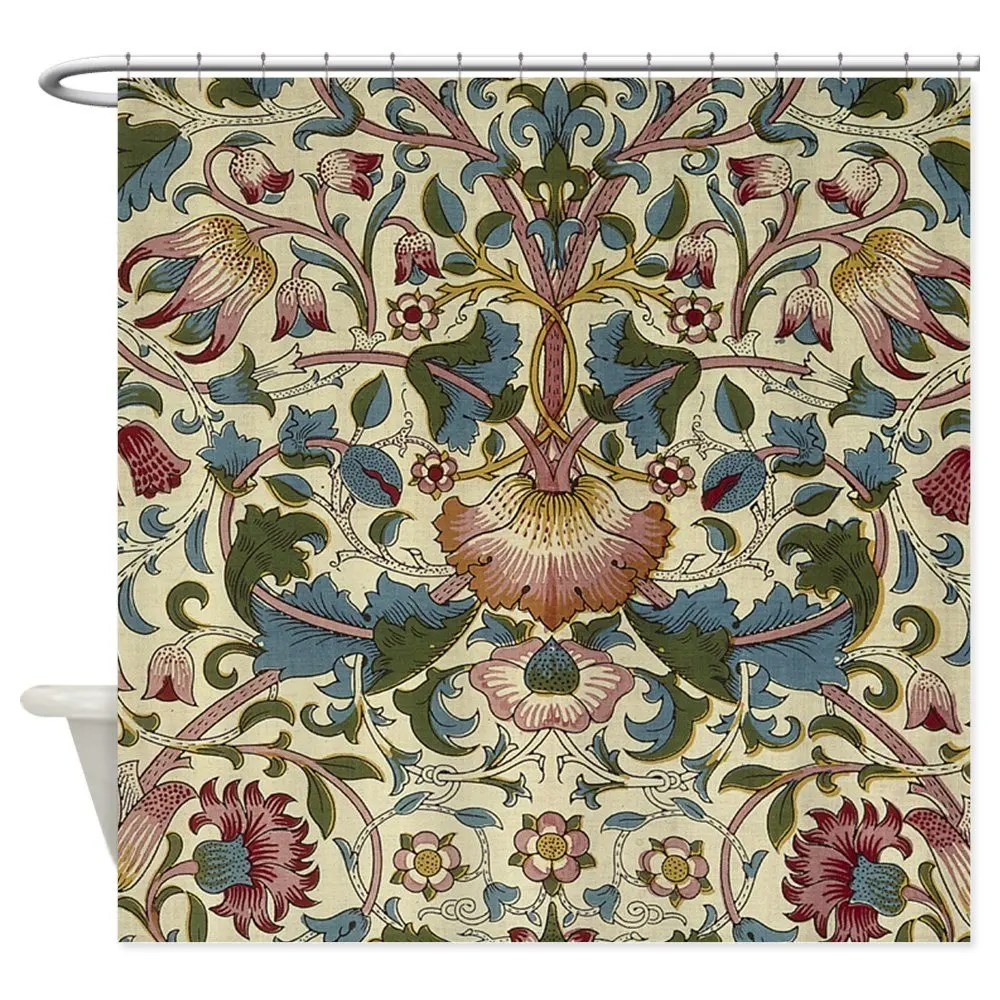 Вильям Моррис цветочный дизайн декоративная ткань занавеска для душа с 12