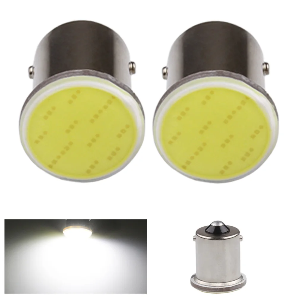 2 шт. P21W BA15S 1156 COB LED Белый 12 SMD Автомобильный задний фонарь заднего хода лампа R5W S25