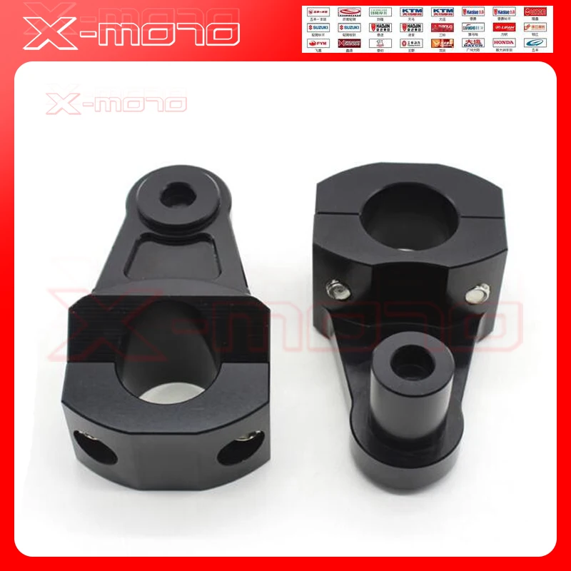 Черный/серебристый Универсальный анодированный 2 дюймовый Поворотный руль