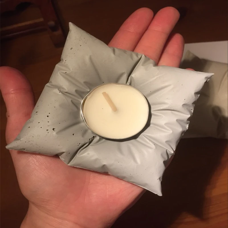 Силиконовые бетонные формы для украшения дома форма подушки подсвечник