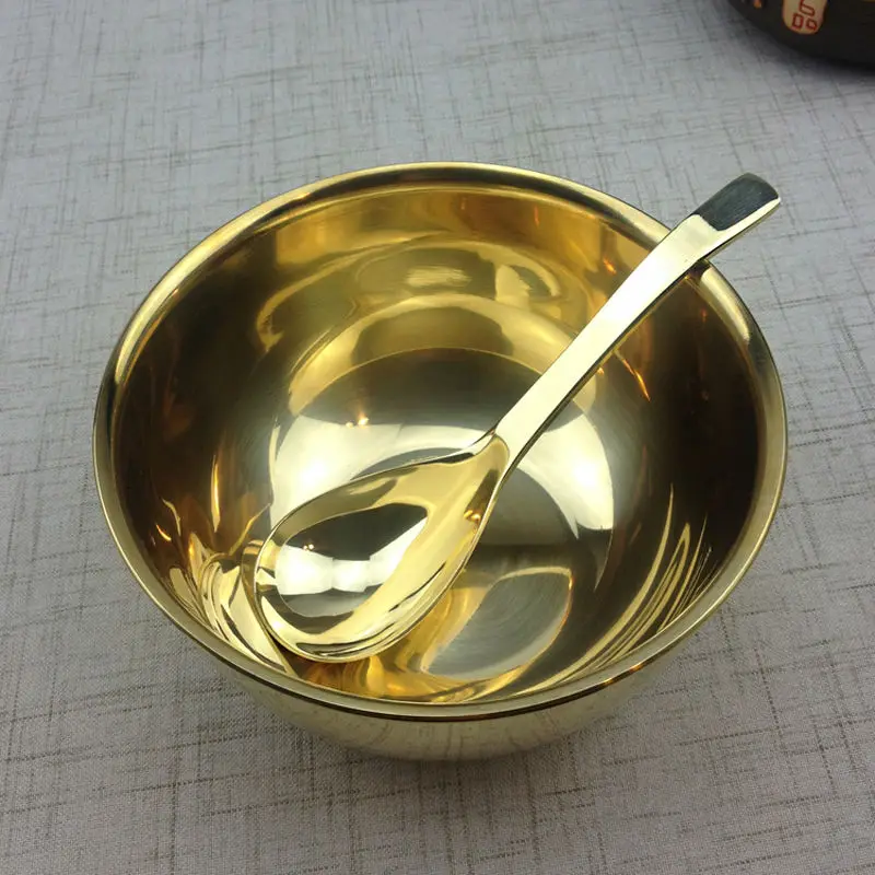 Медная ложка для супа латунная обеденная классические экологичные столовые