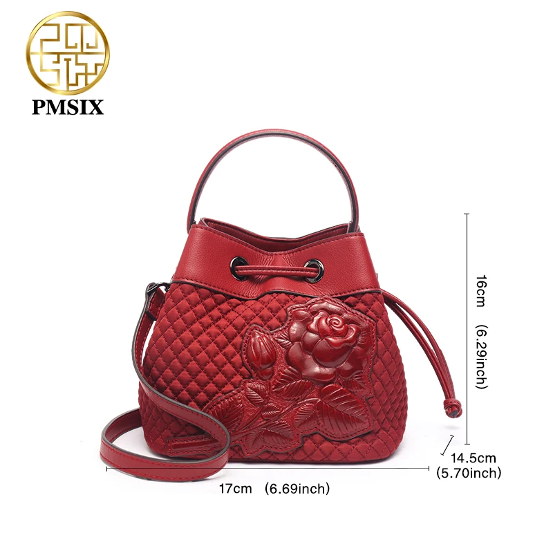 PMSIX 2020 Высококачественная рельефная холщовая женская сумка через плечо с