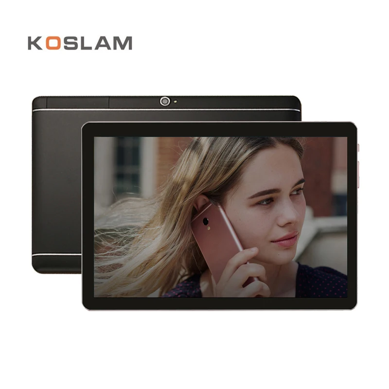 KOSLAM 10-дюймовый планшет на Android 7.0 с экраном IPS 1920x1200, четырехъядерным процессором, 2 ГБ ОЗУ, 16 ГБ ПЗУ, двойным SIM-картами, поддержкой 4G LTD FDD и возможностью звонков.