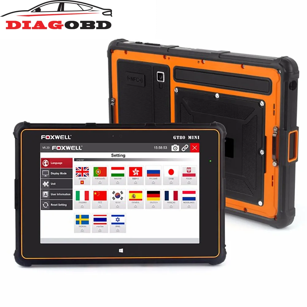 FOXWELL GT80 Мини OBD OBD2 диагностический автомобилей сканер инжектор кодирования DPF Air