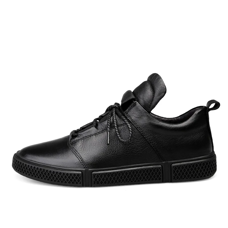 DENGKELAI Genuine Leather Casual Shoes for Men Large Size Rubber Sole leather Footwear Luxury Brand Sneakers 2019 | Обувь