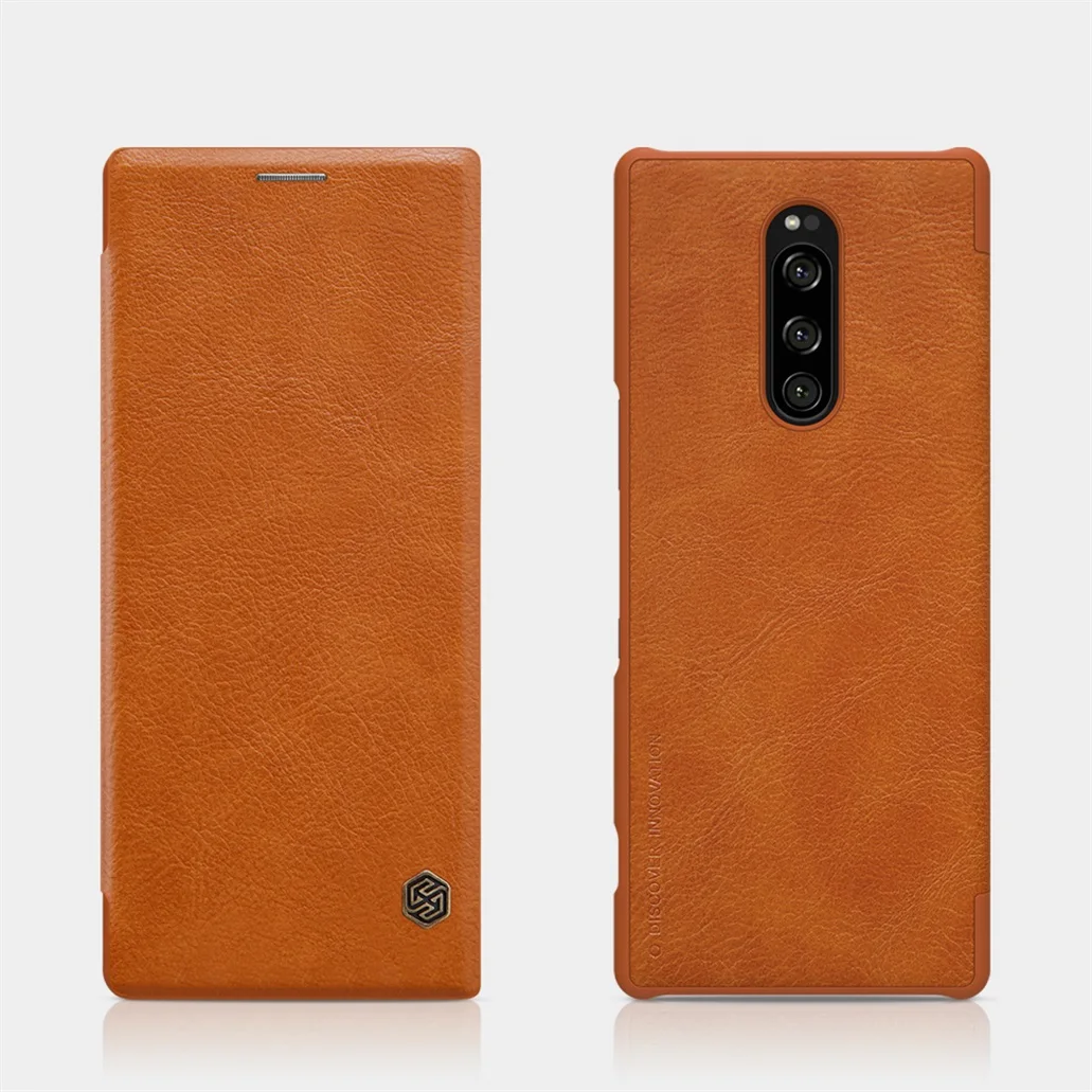 Для sony Xperia 1 Xperia 10 XA2 Plus L3 XZ3 XZ2 Premium Премиум флип-чехол Nillkin Qin винтажный кожаный флип-чехол с кармашком для телефона