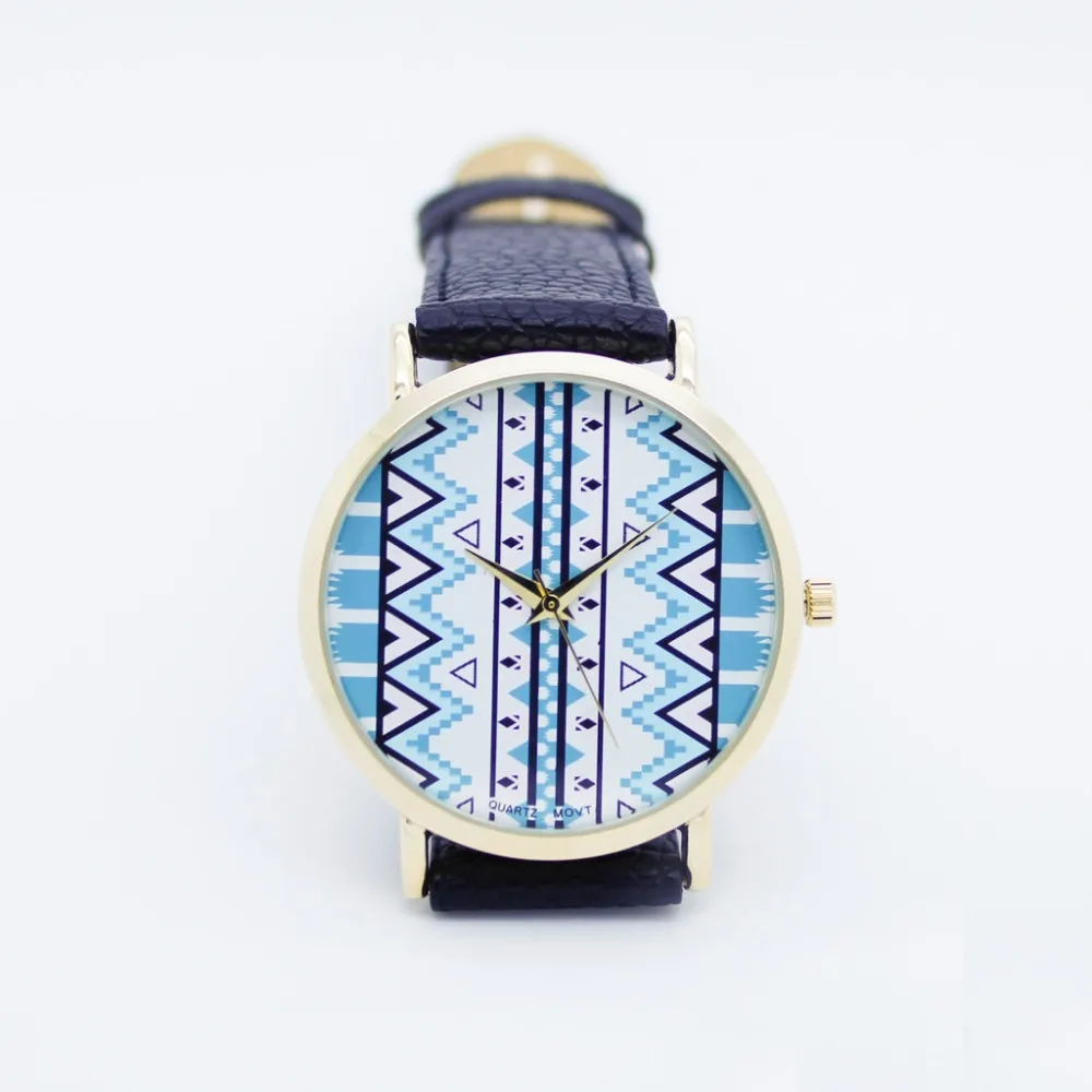 Новое поступление модные часы с ацтекским принтом и ремешком из искусственной