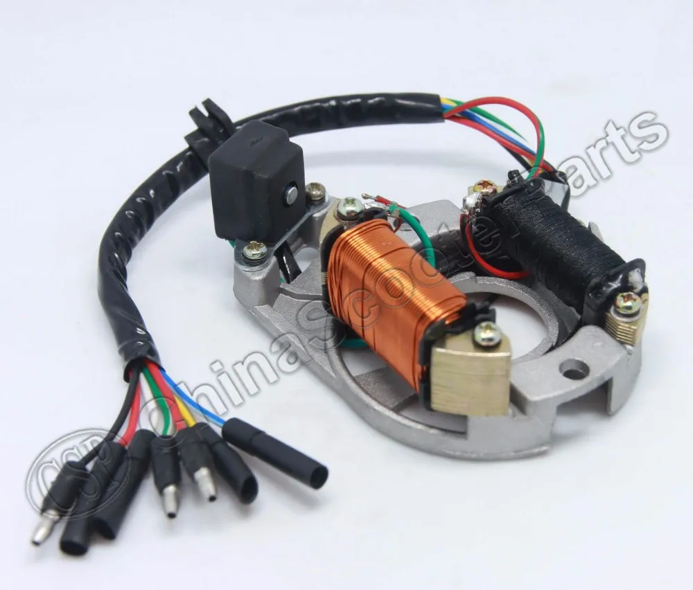 Статор Магнето 6 полюсная катушка 5 проволока 50CC 70CC 90CC 110CC 125CC Lifan ZongShen Loncin Xmotos Apollo Dirt Pit Bike ATV Quad Запчасти