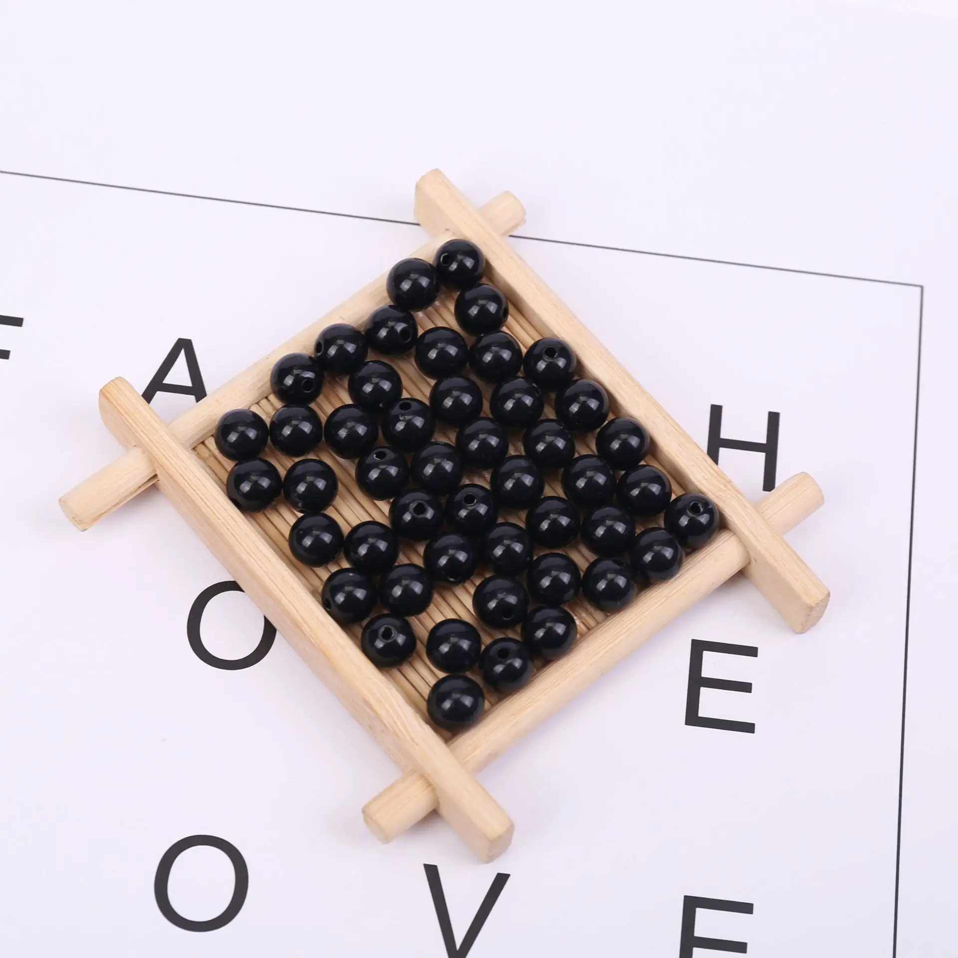 05 8mm 90 шт. 15 цветов Твердые круглые бусины Diy игрушки для детей подарок для девочек DIY шнуровочные Браслеты Ожерелье разбросанное отверстие шарик обучающая игрушка - Цвет: 05 8mm