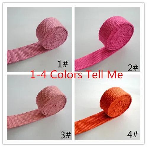1-4 color tell me 50 ярдов 32 мм уплотненная 2 мм тканая тесьма лента для лямка для рюкзака ошейник для собаки тканые ленты Швейные изделия Аксессуары - Цвет: 1-4 color tell me