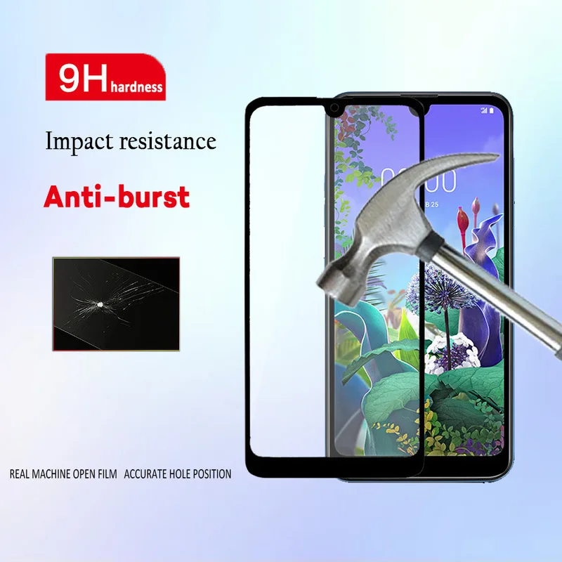 10 шт/партия 3D полный Клей закаленное стекло для LG Q60 полное покрытие 9 H защитная