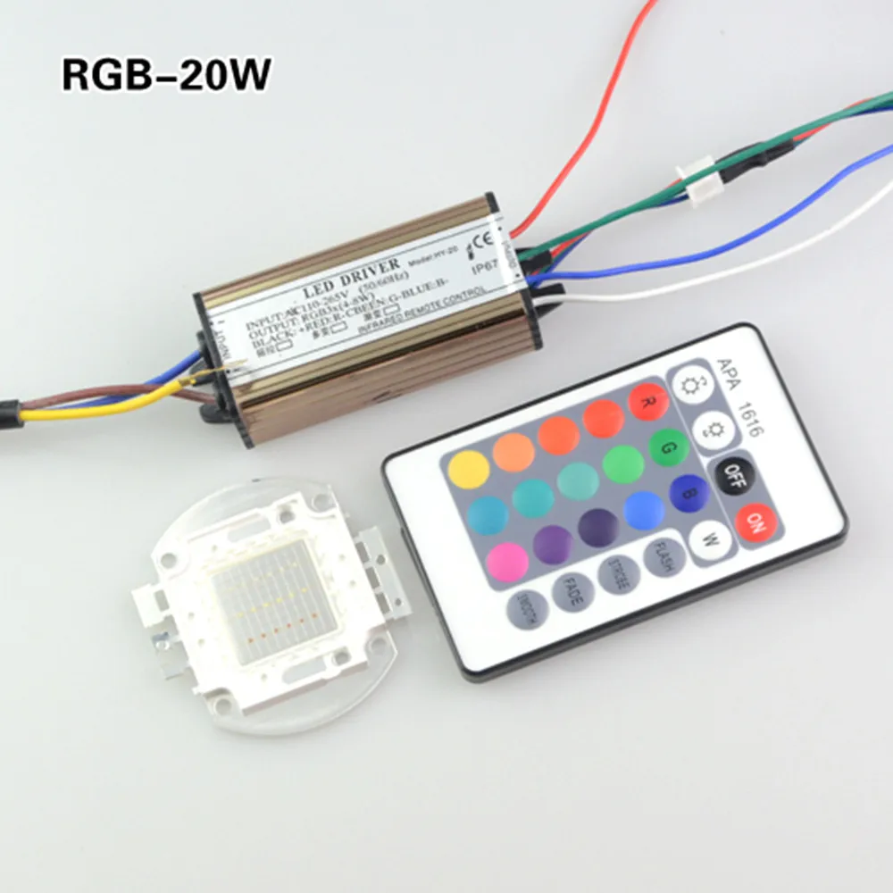 Светильник лампа RGB COB светодиодная лампочка 10 Вт-100 Вт + Водонепроницаемый