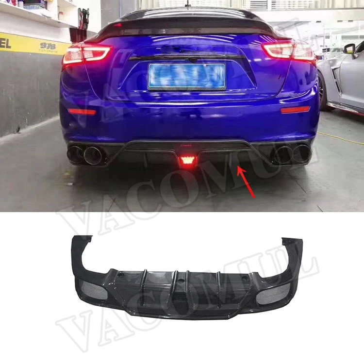 Задний диффузор для губ спойлер Защита бампера из углеродного волокна Maserati