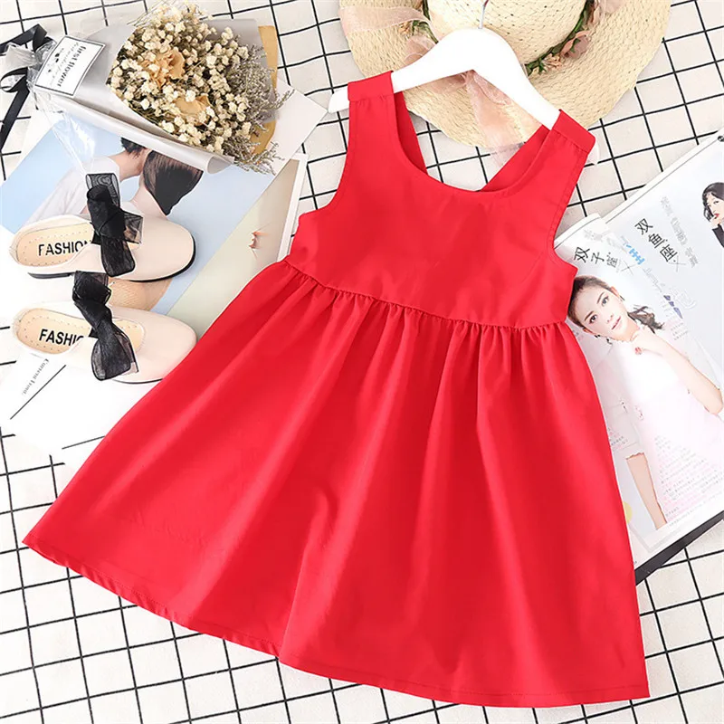 Милое летнее платье принцессы для маленьких девочек Новое Модное детское