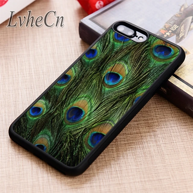 LvheCn чехол для телефона с изображением павлиньих перьев iPhone 5 6 6s 7 8 plus X XR XS max 11 12 Pro