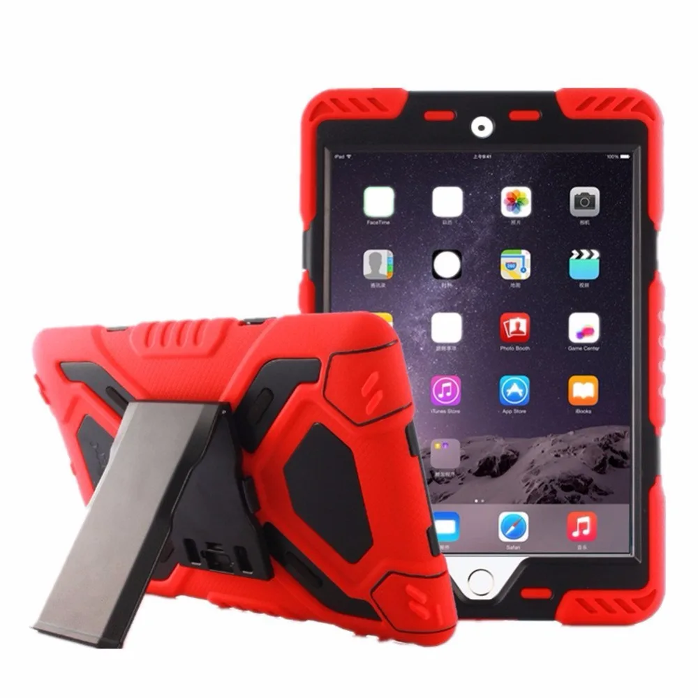Чехол Pepkoo для Ipad 9,7 дюймов, пластиковый чехол для детей, сверхпрочный двойной защитный чехол с подставкой и наклейкой